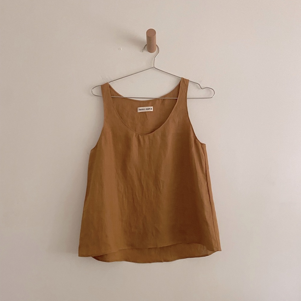 Rachel Craven linen top in honey